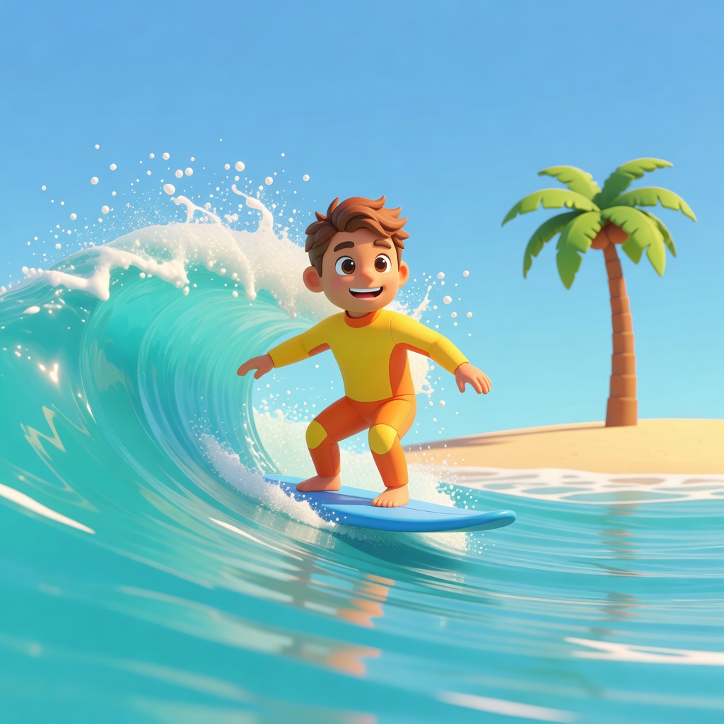 Hyper-Casual Wave Surfer